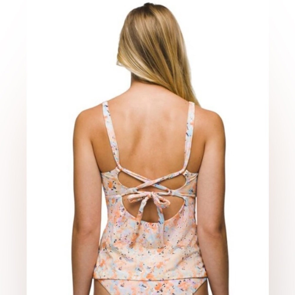 Prana Peach‎ Floral Swimsuit Top NO BOTTOM